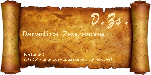 Daradics Zsuzsanna névjegykártya